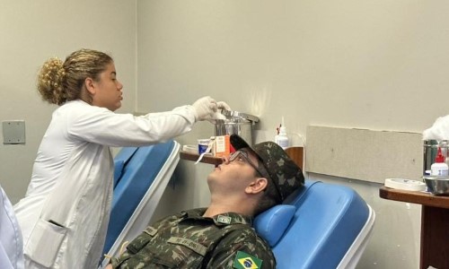 Tiro de Guerra de BM mobiliza soldados para doação de sangue no Hemonúcleo do município