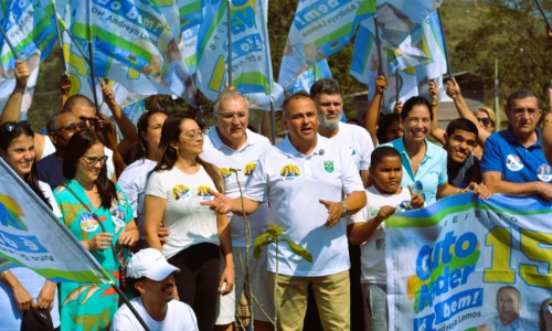 Guto Nader inicia campanha com ‘adesivaço’ e caminhada no Parque Maíra em Pinheiral