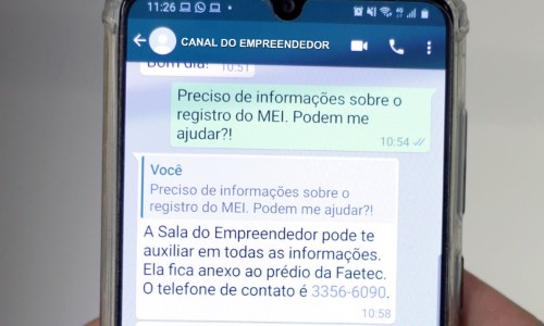 Prefeitura de Pinheiral disponibiliza número de Whatsapp para auxiliar empreendedores